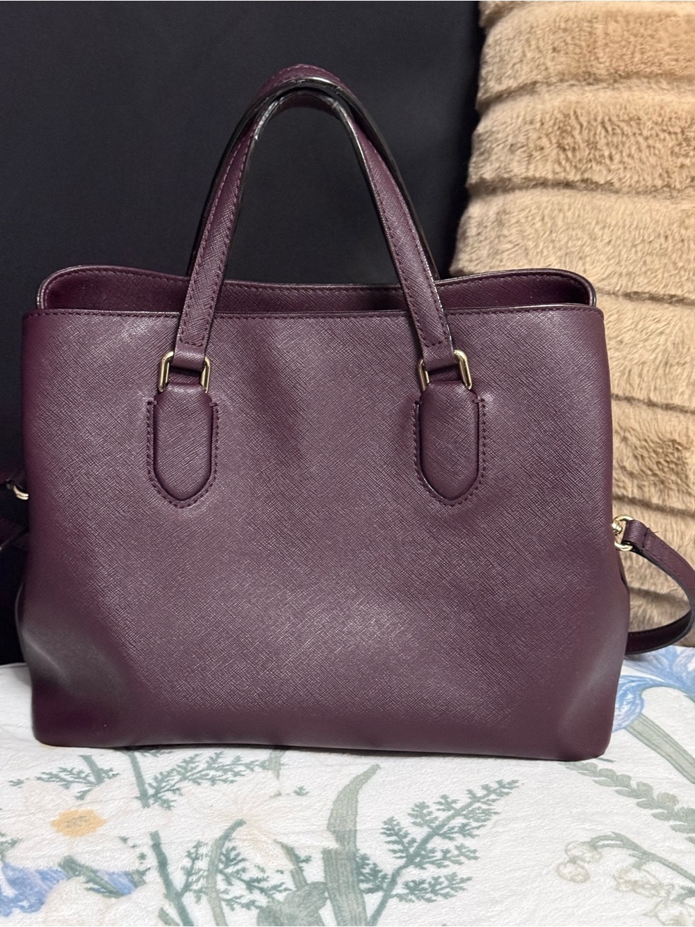 ♠️ KATE SPADE NEW YORK — Laurel Way Evangelie Satchel in "Mulled Wine" ♠️ - Picture 2 of 8